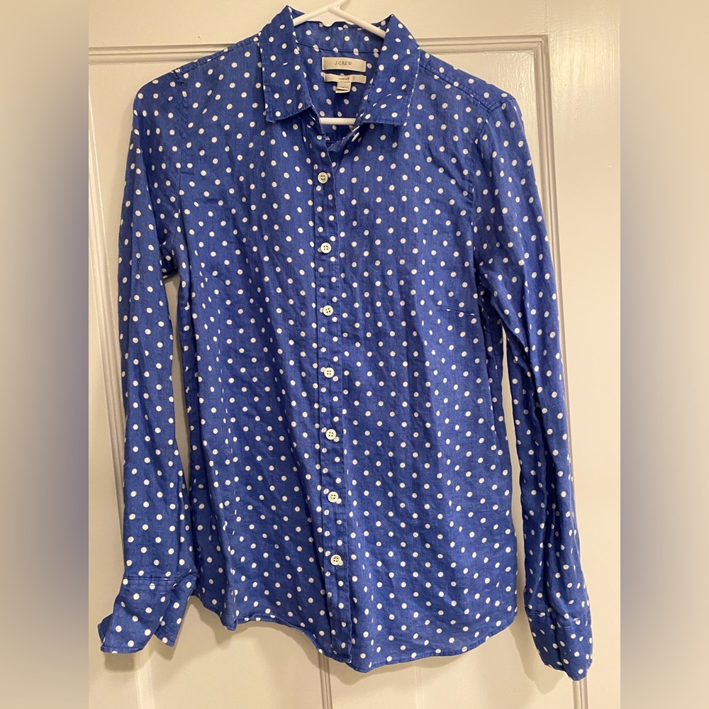 J. Crew Perfect Linen Blouse
